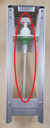 Pompje voor aluminium elleboogdispenser - Afbeelding 2