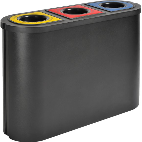 Afvalscheidingsunit Triomf voor 3 afvalstromen Grijs / Zwart - Afbeelding 4