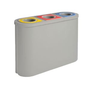 Afvalscheidingsunit Triomf voor 3 afvalstromen Grijs / Zwart