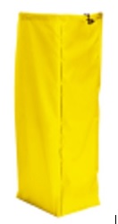 Geplastificeerde wasgoedzak 70 liter Geel met trekkoord
