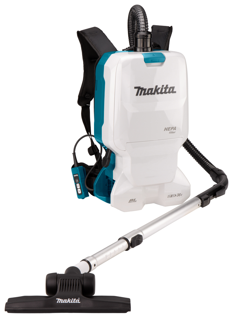 Makita 2x18V Rugstofzuiger zonder accu's en lader - Afbeelding 2