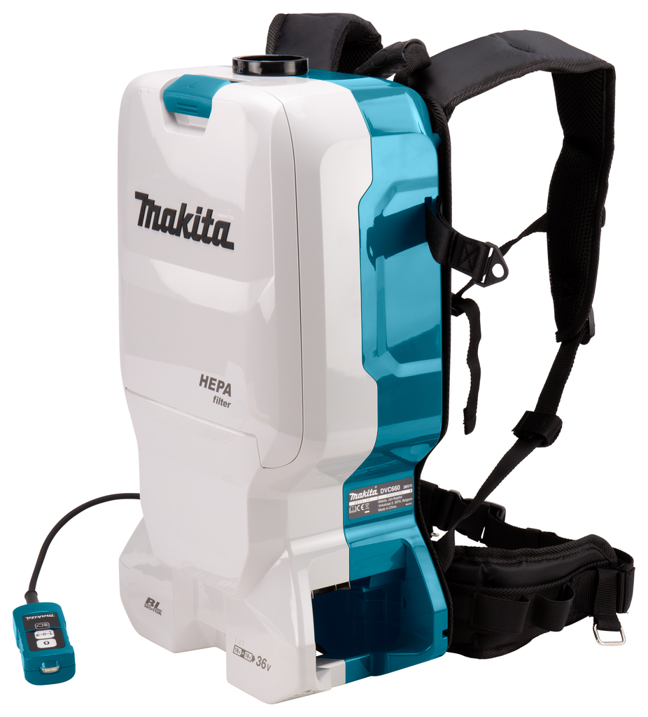 Makita 2x18V Rugstofzuiger zonder accu's en lader - Afbeelding 3