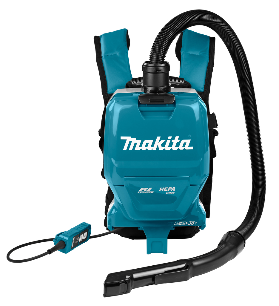 Makita 2x18V Rugstofzuiger met accu's en lader 4,5 kg - Afbeelding 3