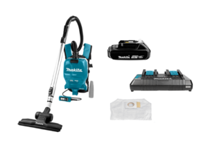 Makita 2x18V Rugstofzuiger met accu's en lader 4,5 kg