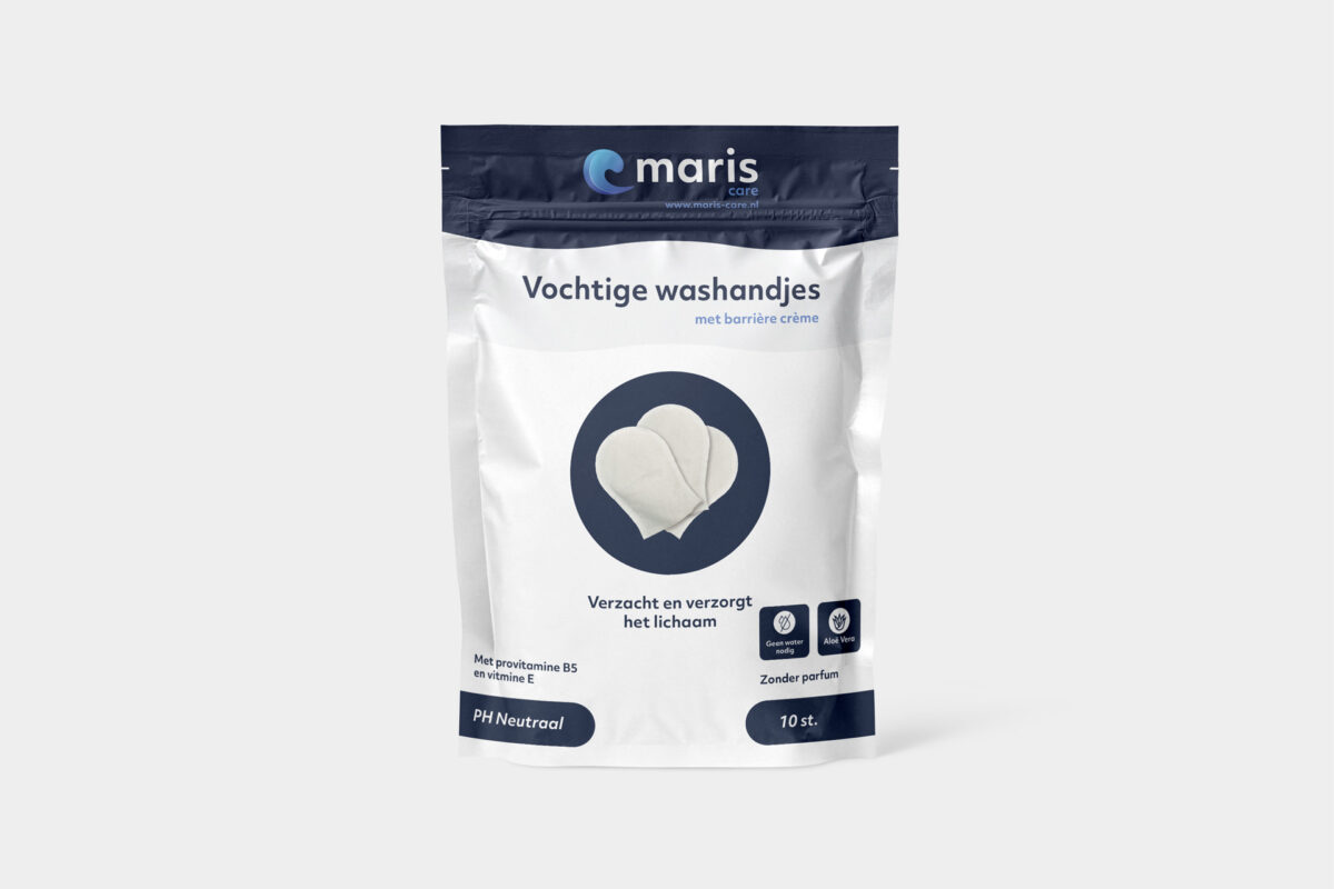 Vochtige wegwerp washandjes zonder parfum 10 stuks