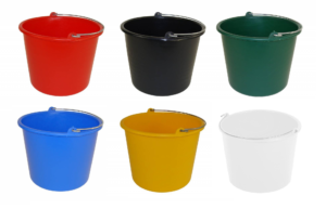 Bouwemmer 12 liter diverse kleuren