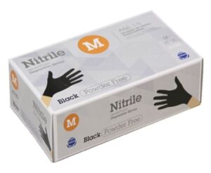 Handschoen Nitrile pv Zwart maat M/8 doos 100 st