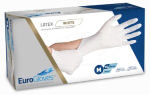 Handschoen Latex gepoederd maat M doos 100 stuks