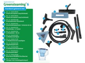 Bijgeleverde accessoires Greensteaming 6