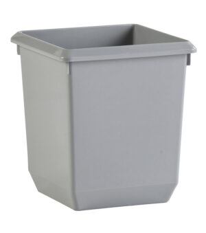 Vierkant tapse papierbak, kunststof, 21 liter Grijs