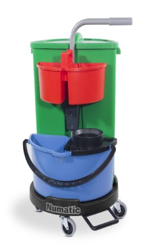 NCR1 Carrousel Werkwagen, 1x 4L emmer, 1x 14L mop emmer