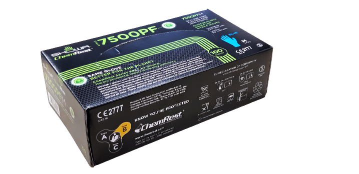 Wegwerphandschoen nitrile SHOWA 7500 poedervrij mt L 100 stk - Afbeelding 2