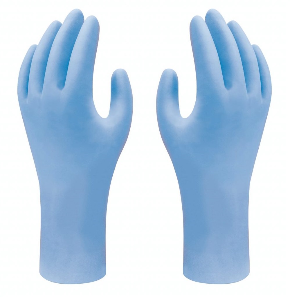 Wegwerphandschoen nitrile SHOWA 7500 poedervrij mt L 100 stk