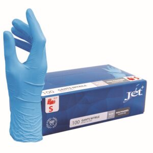 Handschoen Nitrile ongepoederd Blauw maat S doos 100 stuks