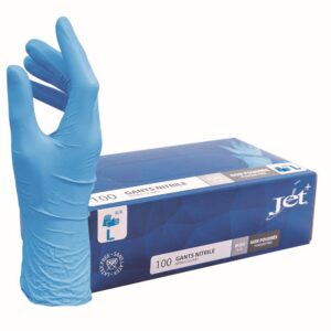 Handschoen Nitrile ongepoederd Blauw maat L doos 100 stuks