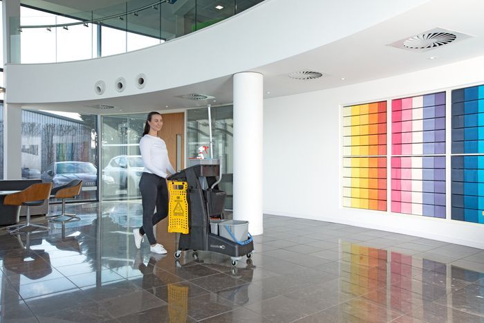 Compacte ReFlo MULTI-Matic werkwagen MM4 Zwart - Afbeelding 3