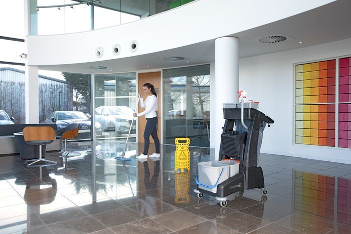 Compacte ReFlo MULTI-Matic werkwagen MM4 Zwart - Afbeelding 4