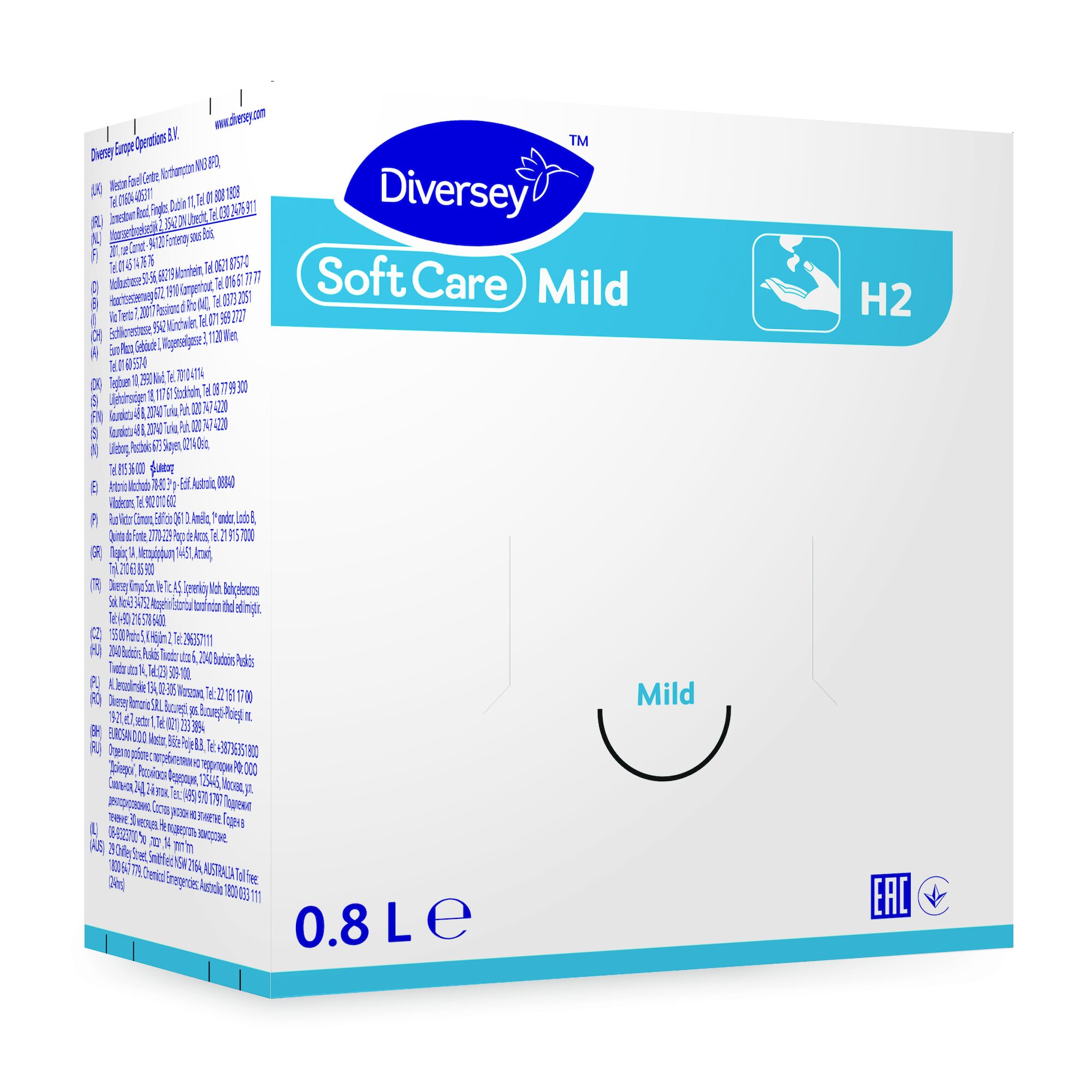 Soft Care Mild H2, doos 6 x 800 ml