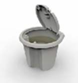 PROTECTA™ for Waste 2 liter opvangbak incl. deksel 100 stuks - Afbeelding 2