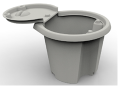 PROTECTA™ for Waste 2 liter opvangbak incl. deksel 100 stuks