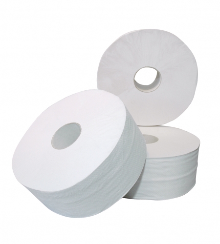 ECO Jumborol maxi cel. 2 lgs tissue Wit, pak 6 x 300 meter - Afbeelding 2