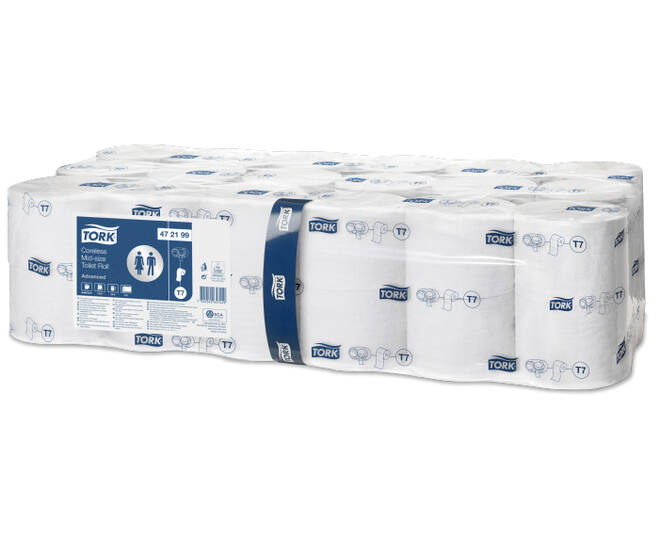 Coreless Midsize Adv.Toiletpapier 2 laags, doos 36 x 900 vel