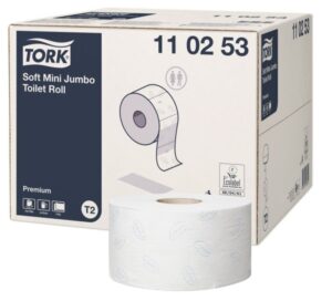 Tork Soft Toiletpapier mini jumbo 2-lgs wit (T2) 12 rollen