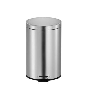 Pedaalemmer met kunststof binnenemmer 3 liter mat RVS