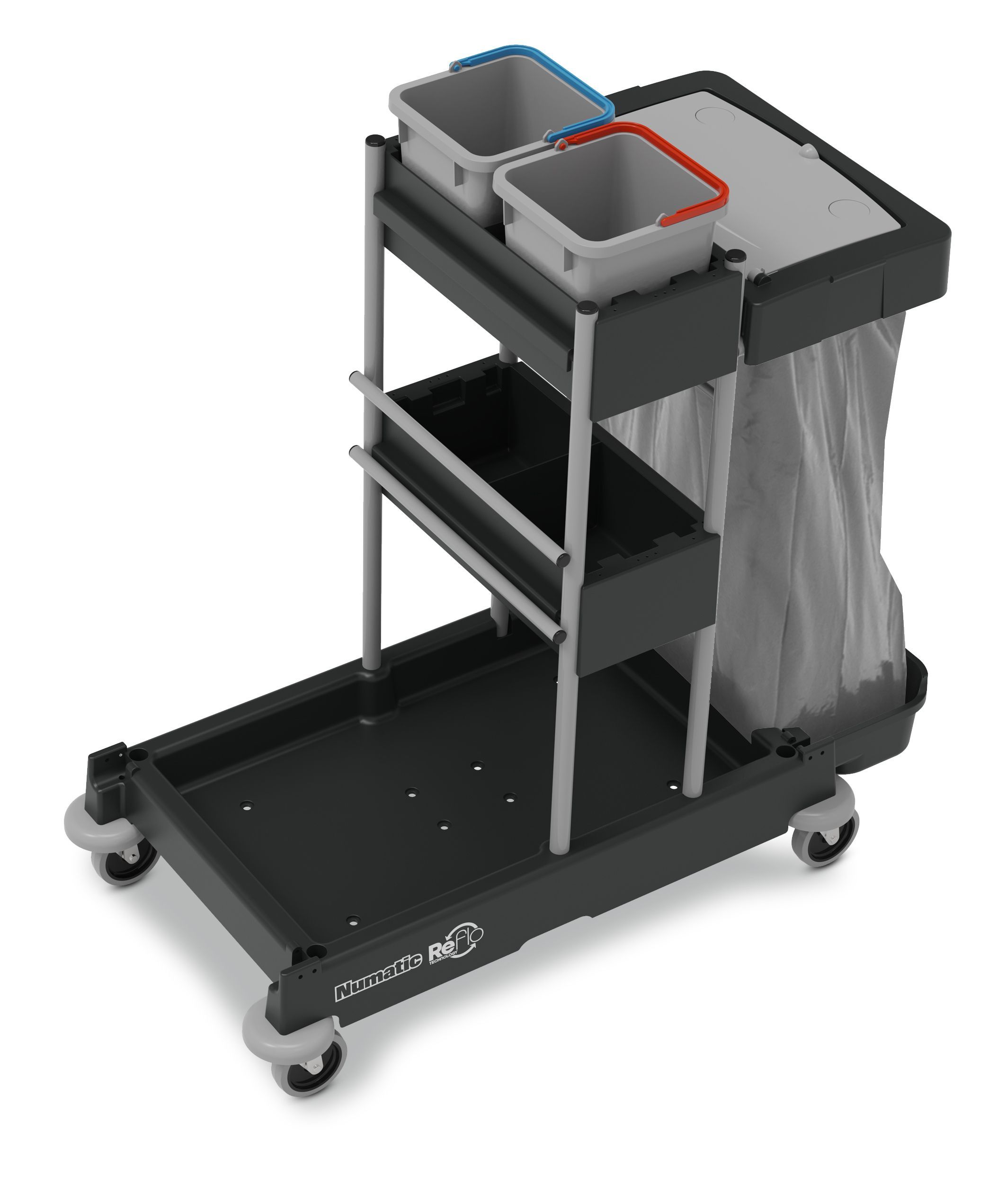 Numatic Werkwagen Servo-Matic1415 2 x 6 liter, excl. mopkit