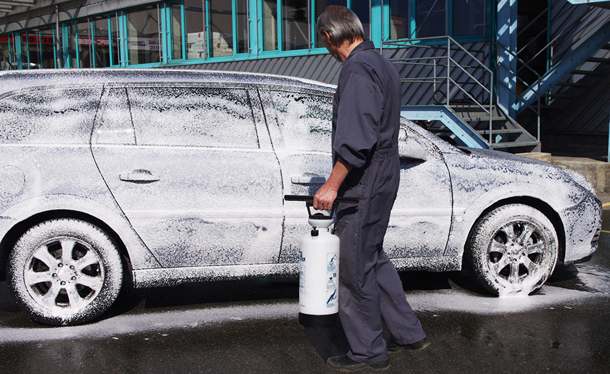 Foam-Matic 5 E spuit met schuimdop (Alkaline) - Afbeelding 2