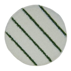 Pad Bonnet Wit met Groen strepen 17 inch/43,2cm