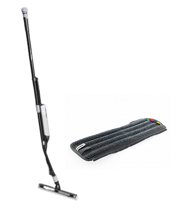 Wecoline Carabao Curved vloerset spraysteel ribbelmop+scrub - Afbeelding 3