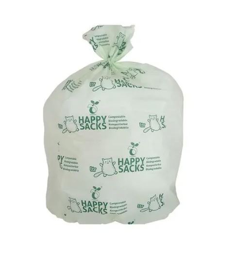 Afvalzak BIO 115 x 140 cm Wit/Groen T18 240L doos 15 x 10 st - Afbeelding 2