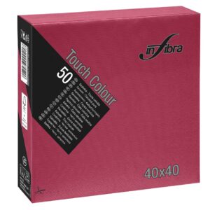 Servetten bordeaux 40 x 40 cm 2 laags 1/4 vouw ds 20 x100 st