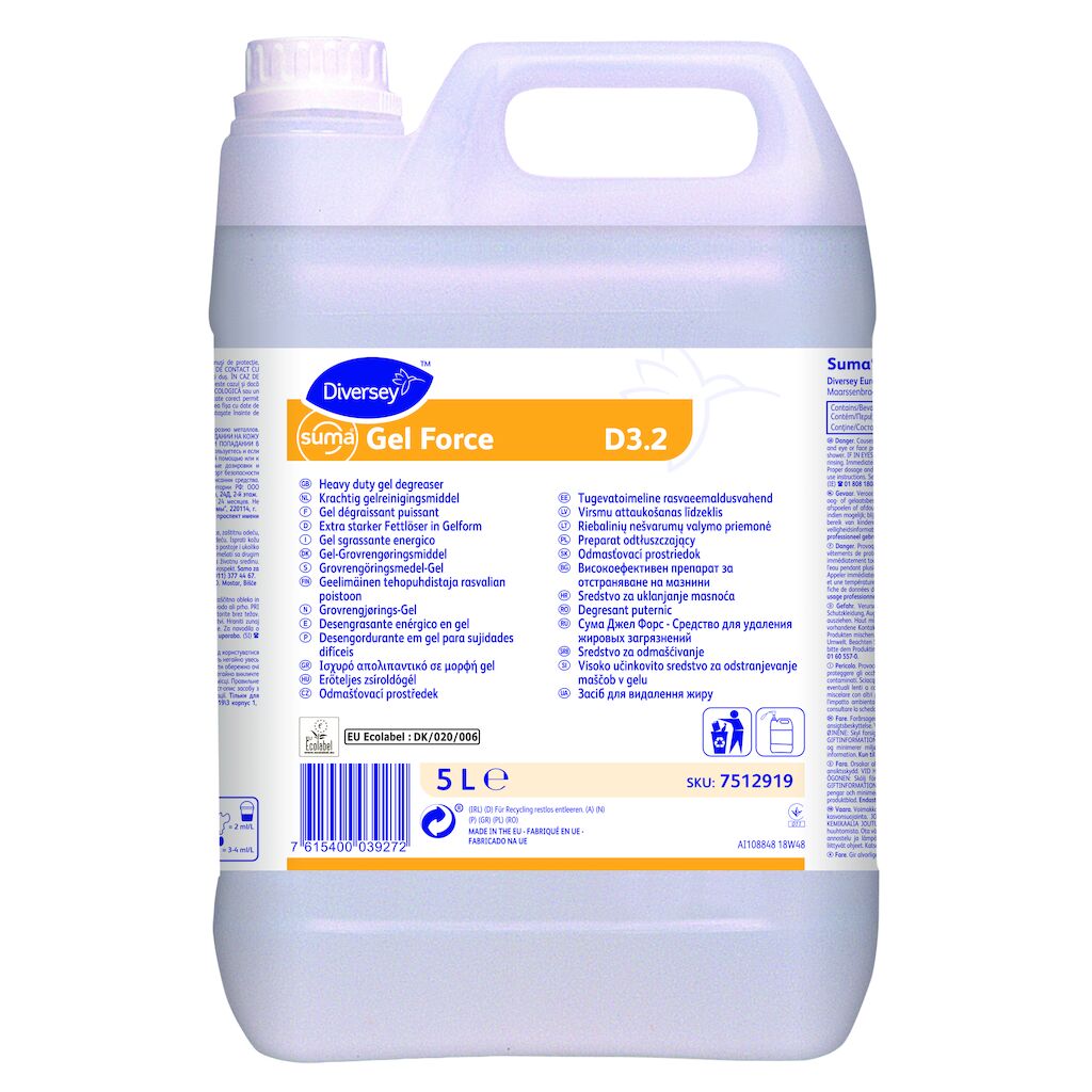 Suma Gel Force D3.2 alkalische gelreiniger ds 2 x 5 liter