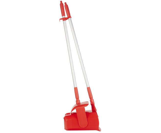 Combinatieset veger/trekker/blik met lange steel, rood - Afbeelding 3