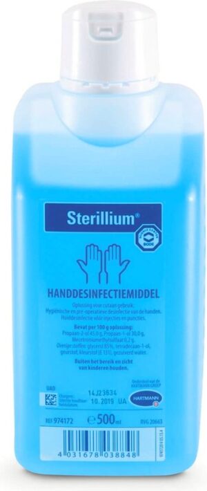 Sterillium handdesinfectiemiddel geur-kleurstofvrij 500 ml