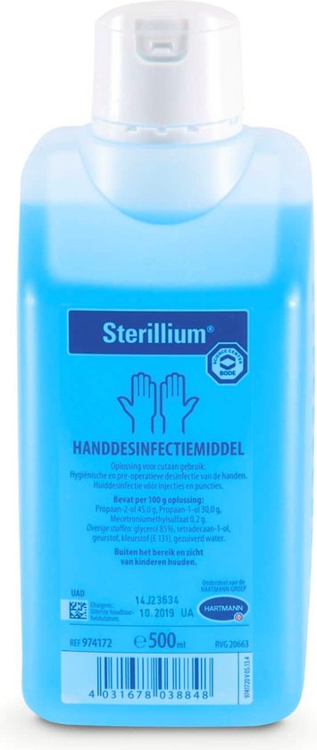 Sterillium handdesinfectiemiddel geur-kleurstofvrij 500 ml