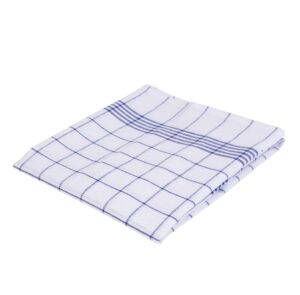 Theedoek halflinnen 60 x 80 cm Blauw, pak 10 stuks