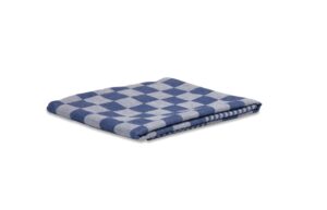 Theedoek, geblokt. Blauw/Wit p.stuk