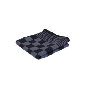 Theedoek geblokt. Grijs/Zwart p.stuk