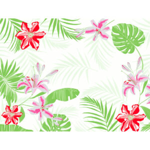 Tropical Lilly Placemats Papier 30 x 40 cm 1000st.