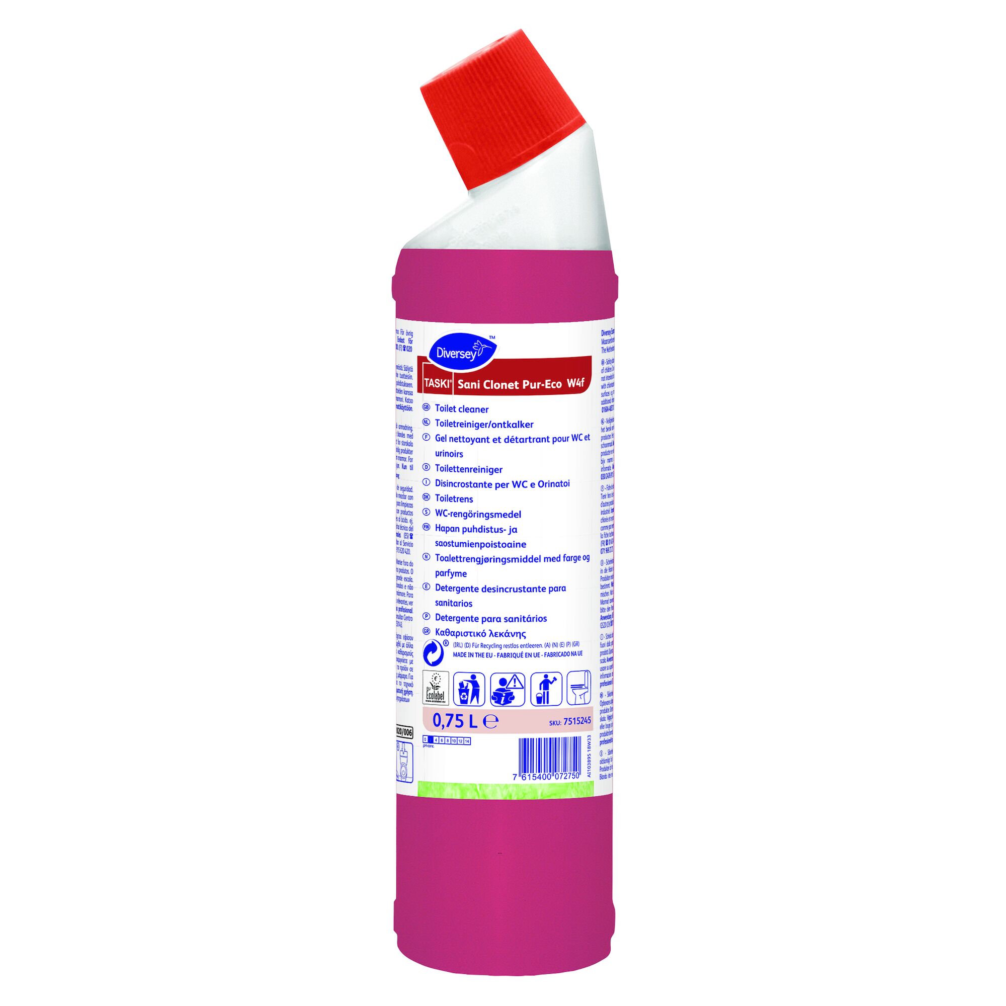 TASKI Sani Clonet Pur-Eco - flacon (rood), 6 x 750 ml