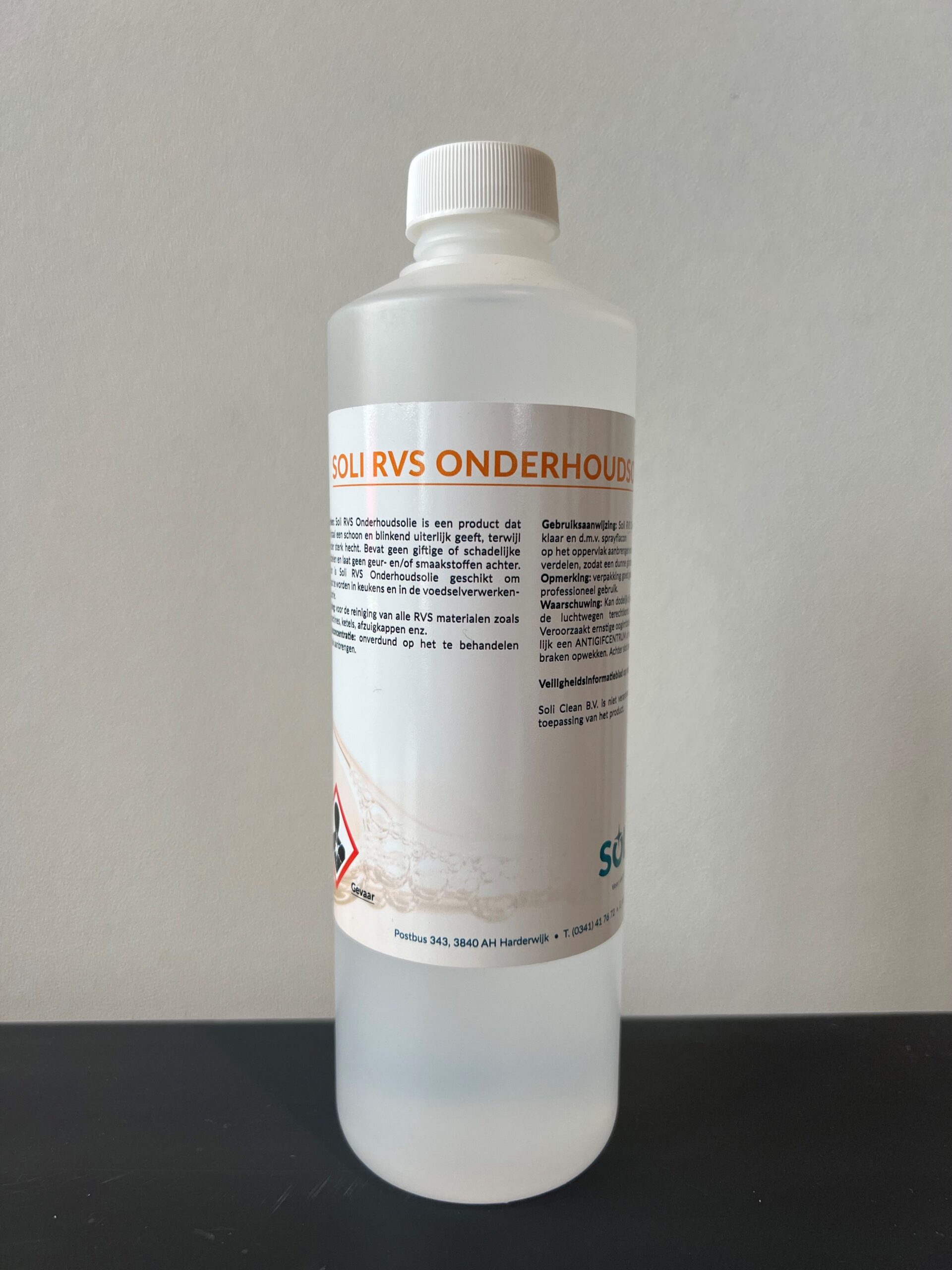 RVS Onderhoudsolie, per stuk 500 ml flacon
