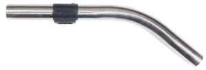 Gebogen stofzuigerbuis RVS + NPC luchtregelaar zwart 32 mm